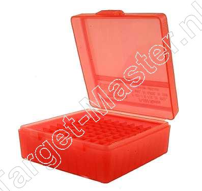 MTM Case-Gard  -  Munitie Bewaar Doos  -  type P100-38  -  inhoud 100  -  kleur Rood